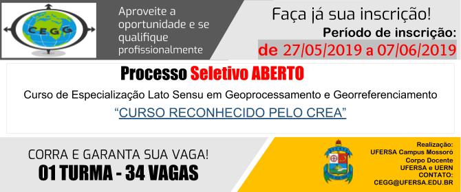 Curso de Especialização em Geoprocessamento e Georreferenciamento