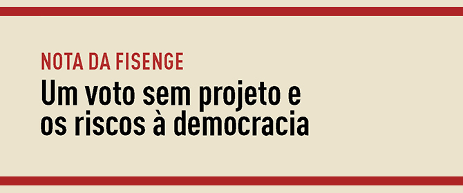 Um voto sem projeto e os riscos à democracia